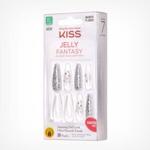 KISS Jelly Fantasy XL Nails - Jelly Jolly. Stunning Wedding Nails for Brides.